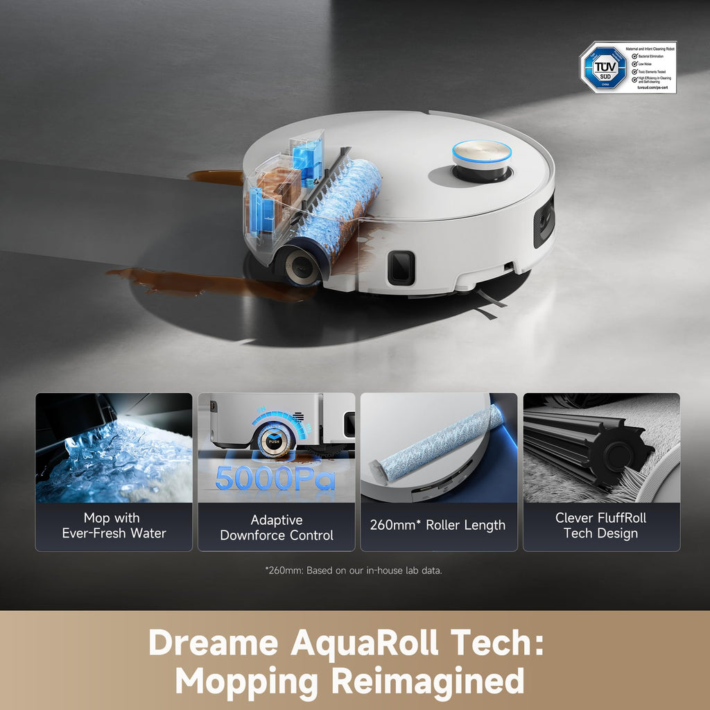 dreame Aqua10 Ultra Roller Complete Robot Vacuum with AquaRoll Mop