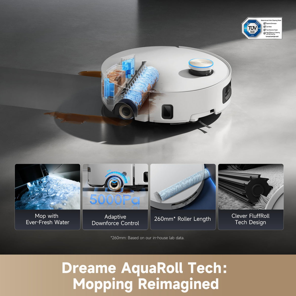 dreame Aqua10 Ultra Roller Complete Robot Vacuum with AquaRoll Mop