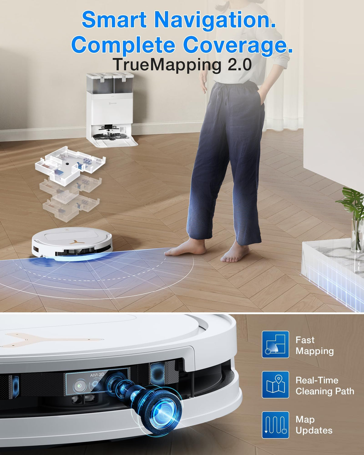 ECOVACS DEEBOT T50 PRO OMNI Gen 3 Robot Vacuum & Mop Cleaner