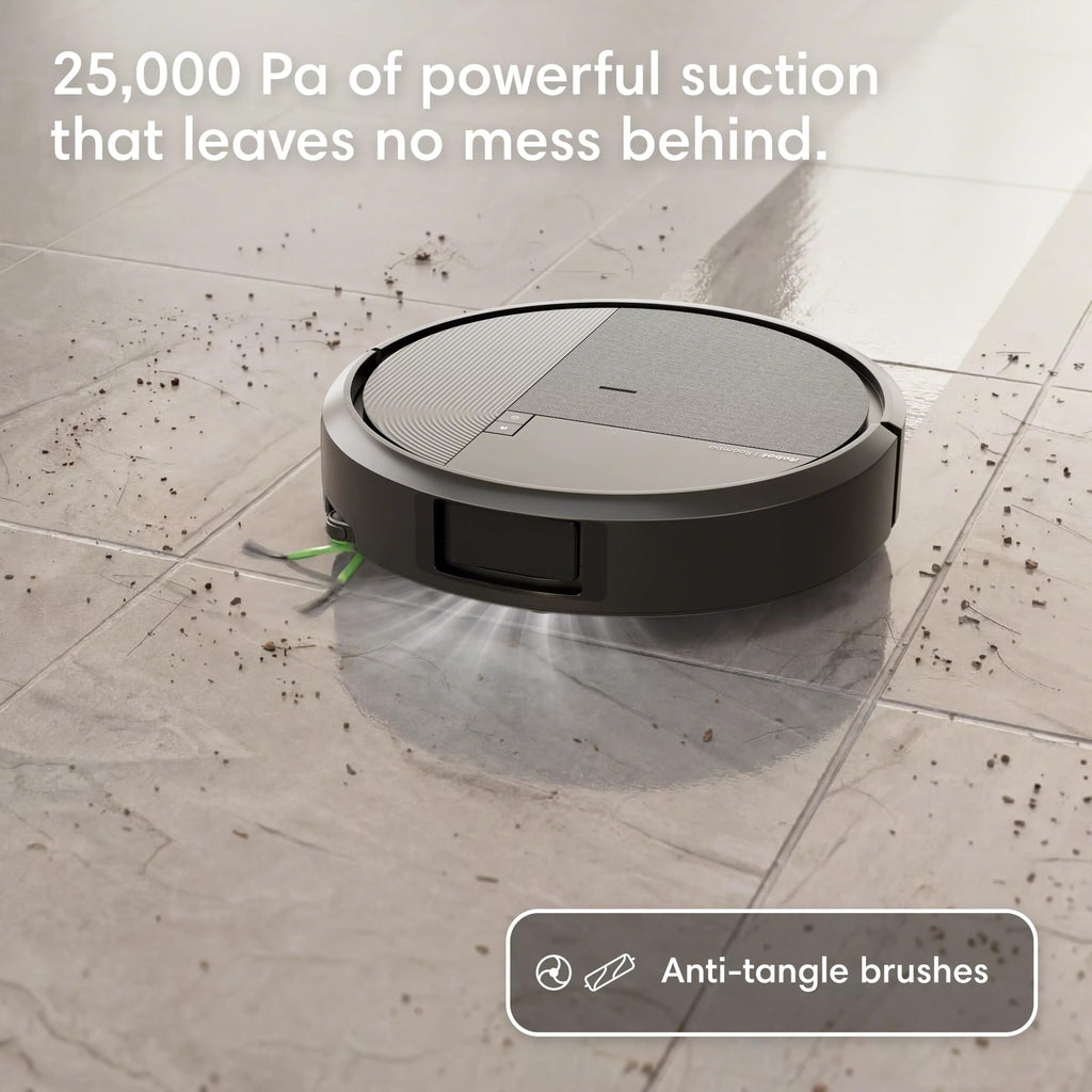iRobot Roomba Plus 575 Robot Vacuum & Mop Combo, 25,000Pa Suction, PrecisionVision AI Obstacle Avoidance, 90 Days Emptying, Multifunction Dock, Self‑Cleans, Heated Wash & Dry, Lifting Spinning Mops