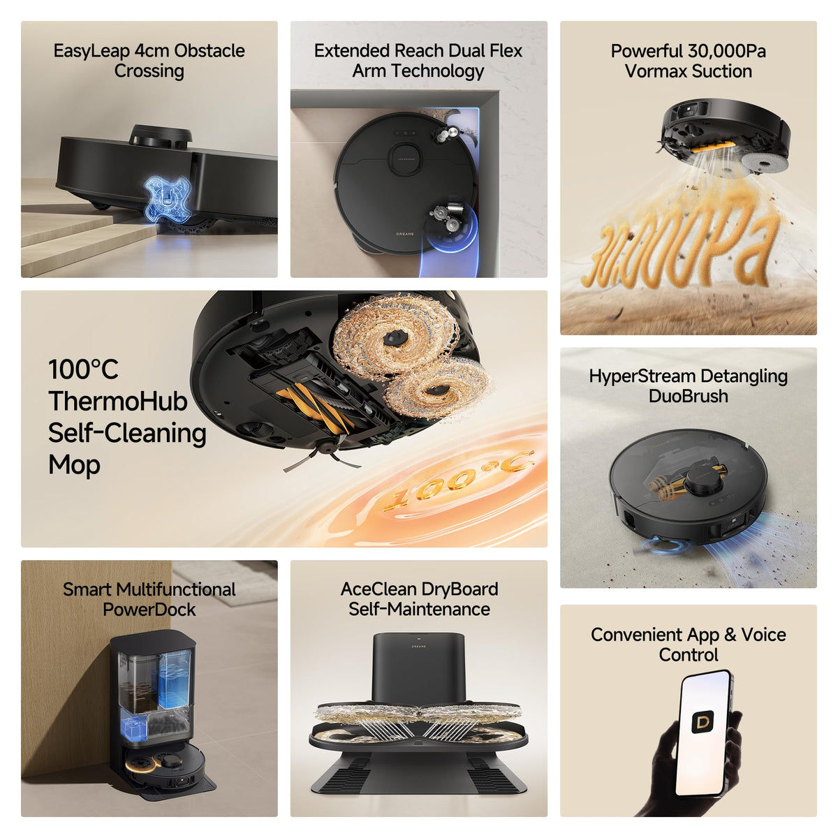 dreame L50s Pro Ultra Robot Vacuum and Mop with 100°C Mop Self-Cleaning