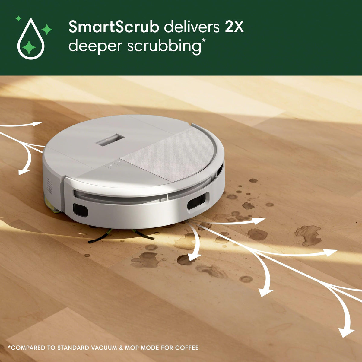 iRobot Roomba® 205 DustCompactor Combo Robot - Vac + Mop - Auto Compacts Debris Within The Robot - No Emptying For 60 Days - Bagless - Intense Power-Lifting Suction, LiDAR Navigation, Multi-Surface