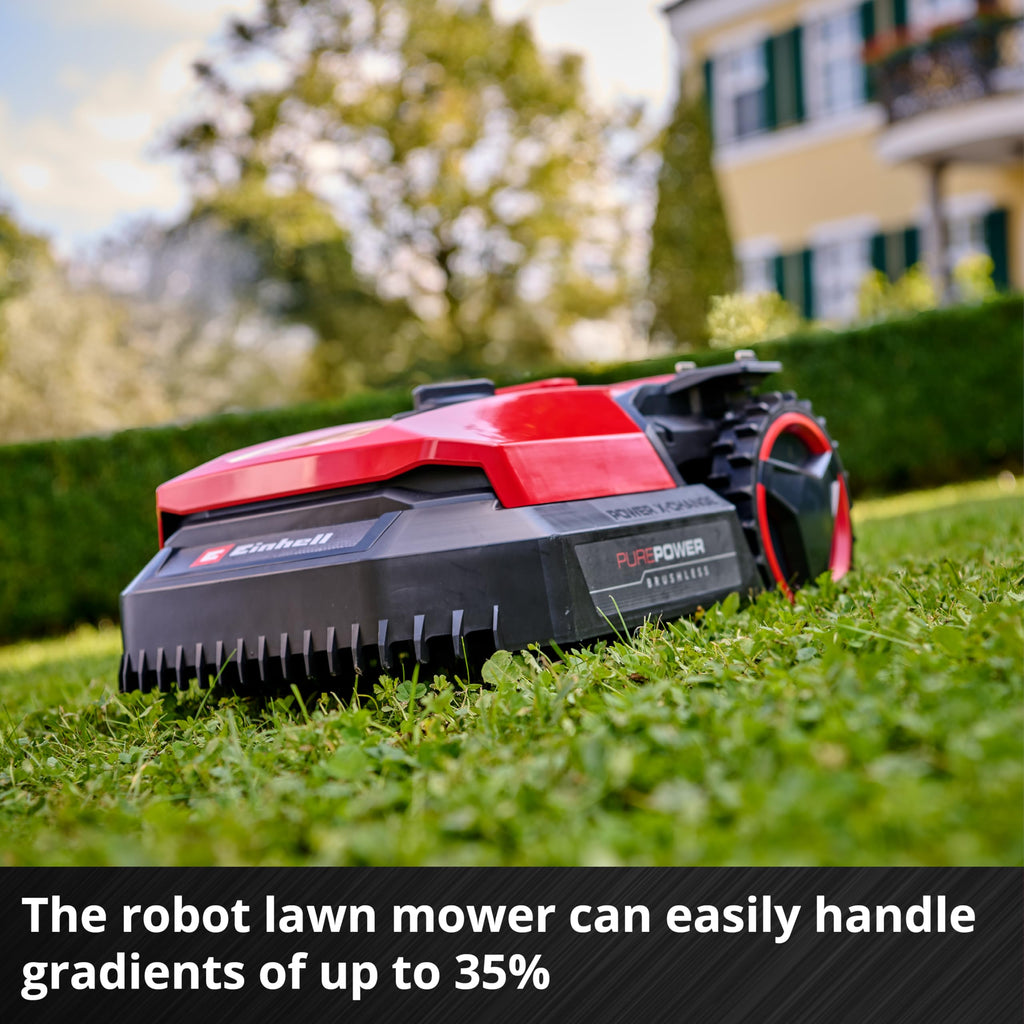 Einhell Robot Lawnmower 18V, Long-Life Battery, App Control