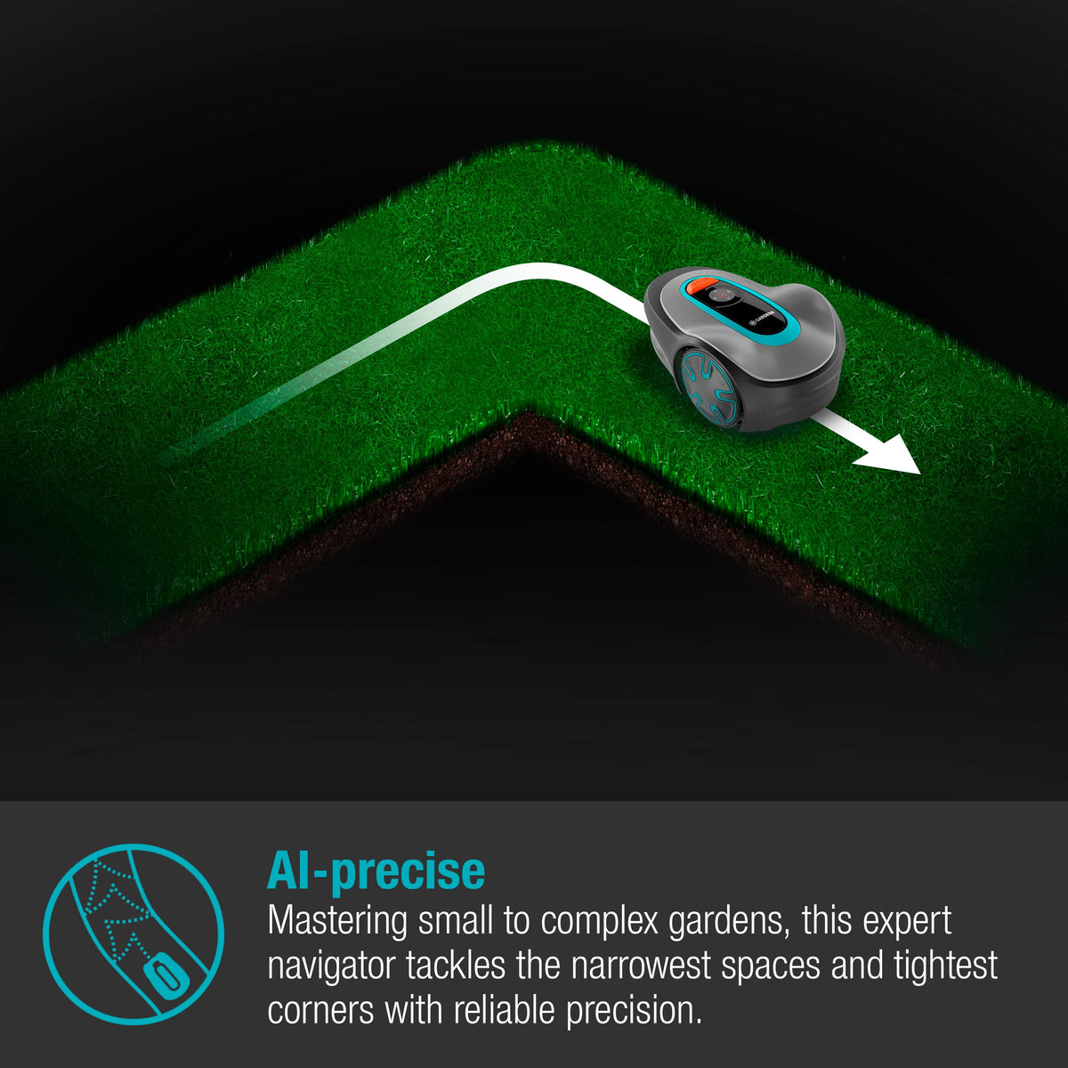 Gardena Robotic Mower SILENO minimo 250 m²: Intelligent lawn mower with excellent connectivity, programmable with the Gardena Bluetooth® app, version with UK plug(15201-28)