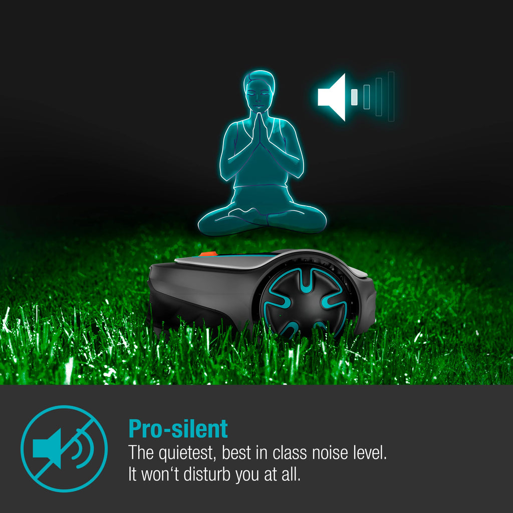 Gardena Robotic Mower SILENO minimo 250 m²: Intelligent lawn mower with excellent connectivity, programmable with the Gardena Bluetooth® app, version with UK plug(15201-28)
