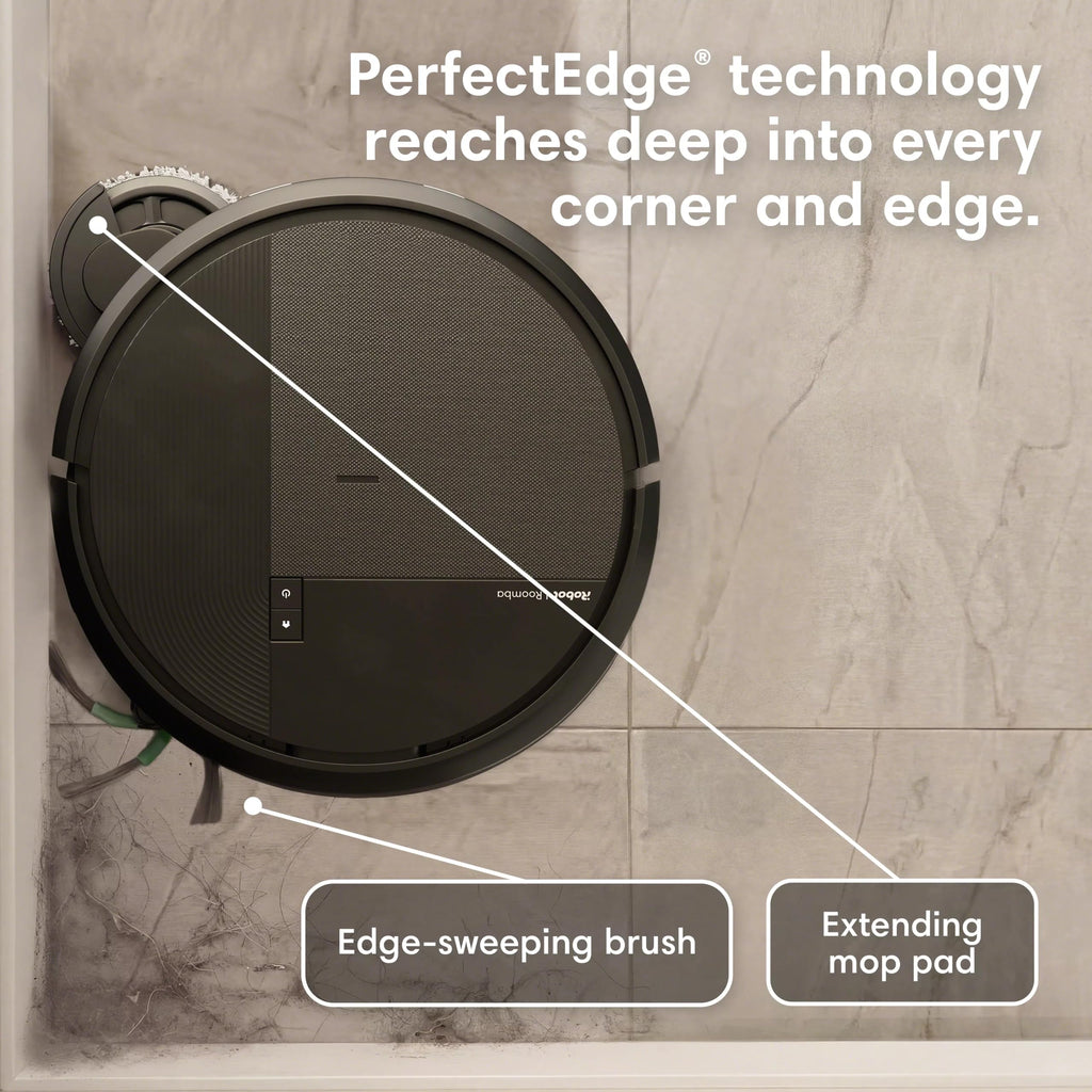 iRobot Roomba Plus 575 Robot Vacuum & Mop Combo, 25,000Pa Suction, PrecisionVision AI Obstacle Avoidance, 90 Days Emptying, Multifunction Dock, Self‑Cleans, Heated Wash & Dry, Lifting Spinning Mops