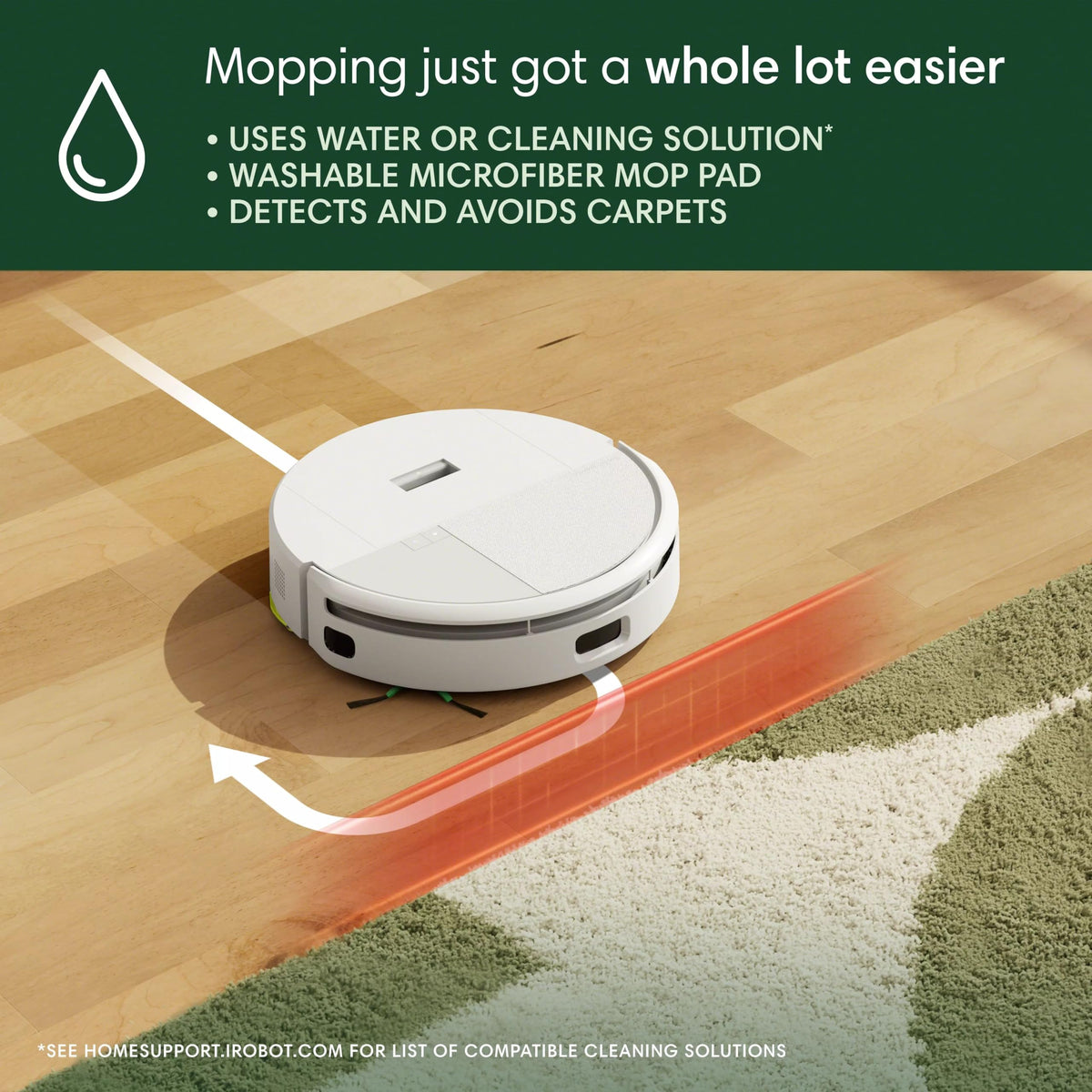 iRobot Roomba® 205 DustCompactor Combo Robot - Vac + Mop - Auto Compacts Debris Within The Robot - No Emptying For 60 Days - Bagless - Intense Power-Lifting Suction, LiDAR Navigation, Multi-Surface