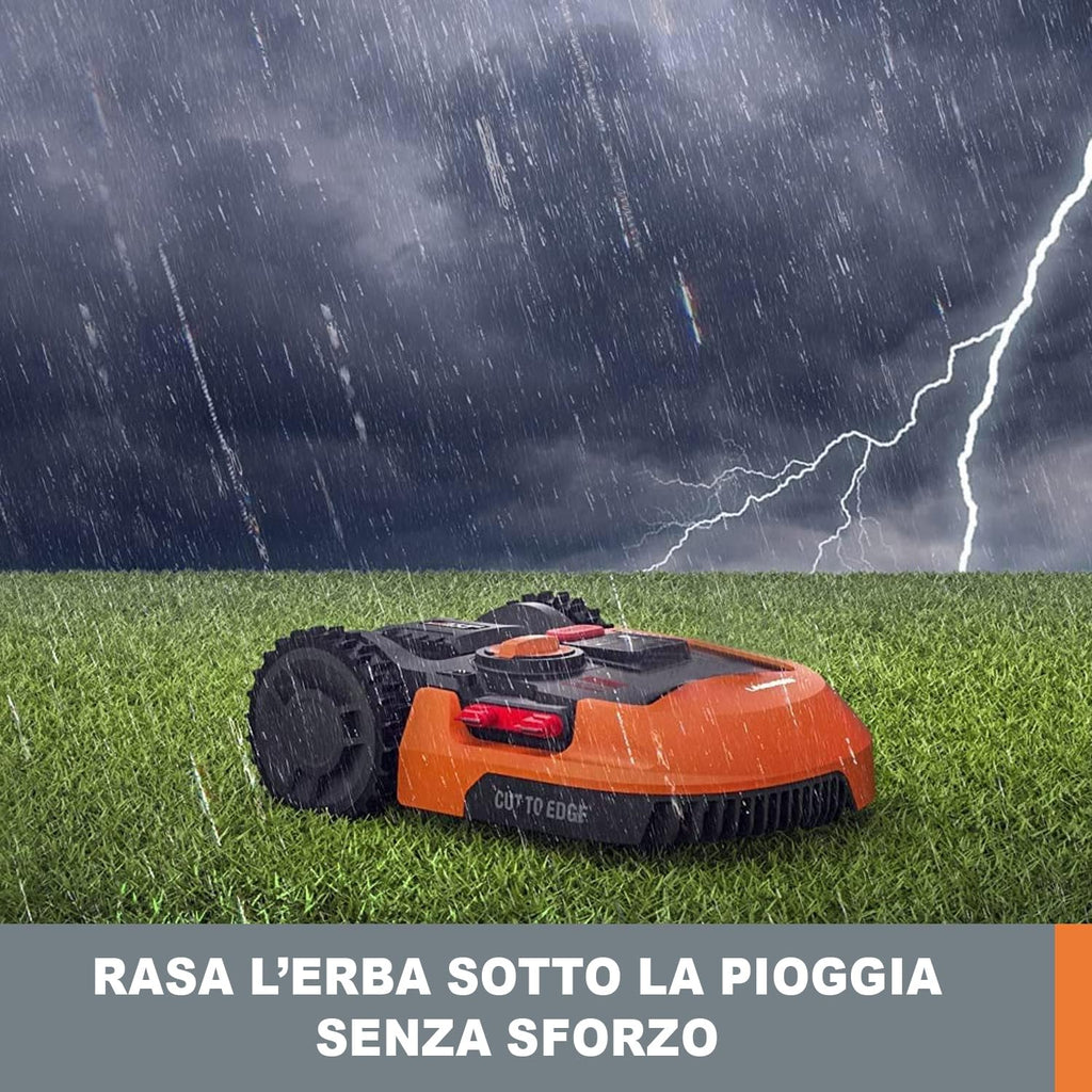 WORX Landroid L WR148E Robot Lawn Mower for large gardens up to 800m2 / Automatic robotic lawn mower for manicured lawn with application control, wifi connectivity