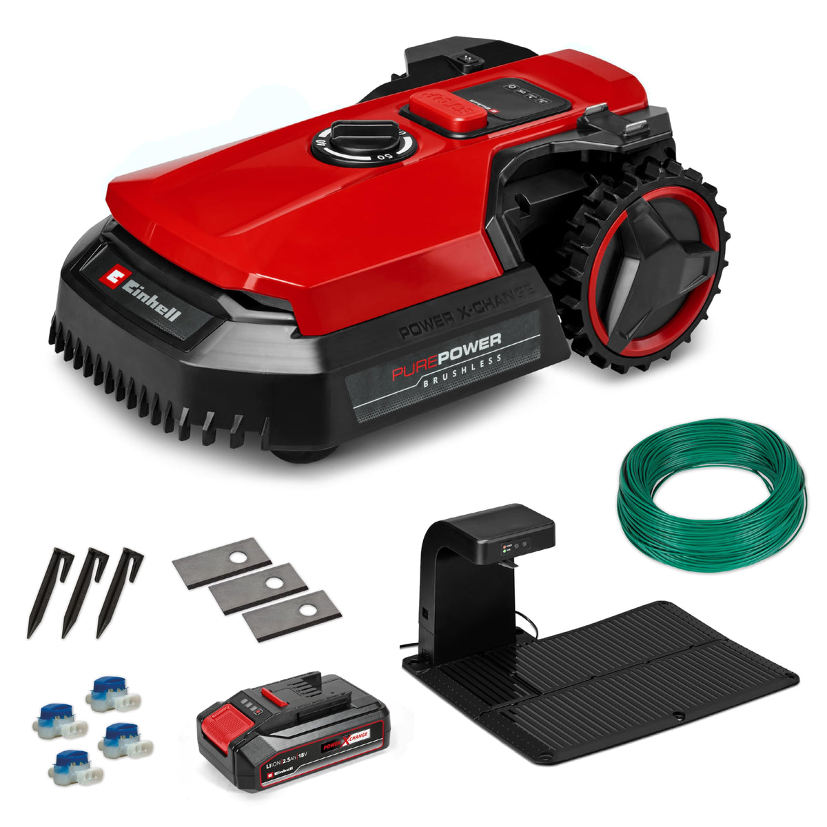 Einhell Robot Lawnmower 18V, Long-Life Battery, App Control