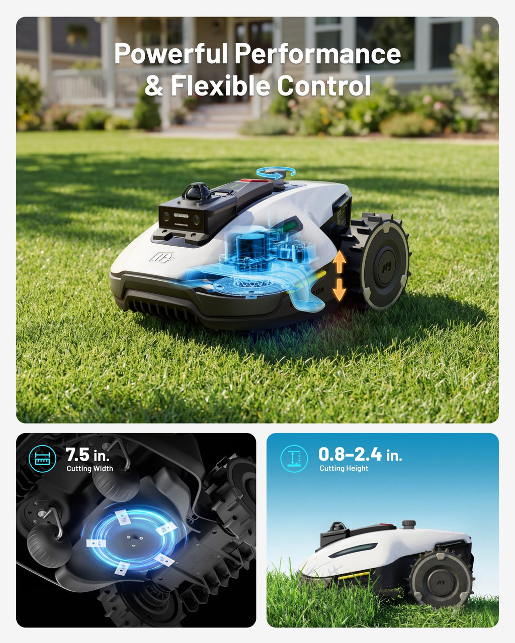 YUKA mini 2 800 LiDAR Perimeter Cordless Robot Lawn Mower