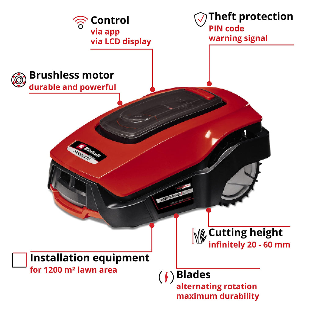 Einhell Robot Lawn Mower FREELEXO 1200 LCD BT