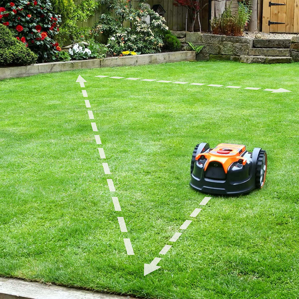 LawnMaster OcuMow 16 Vision Robot Lawnmower, 2 Batteries & Charger, 300m2