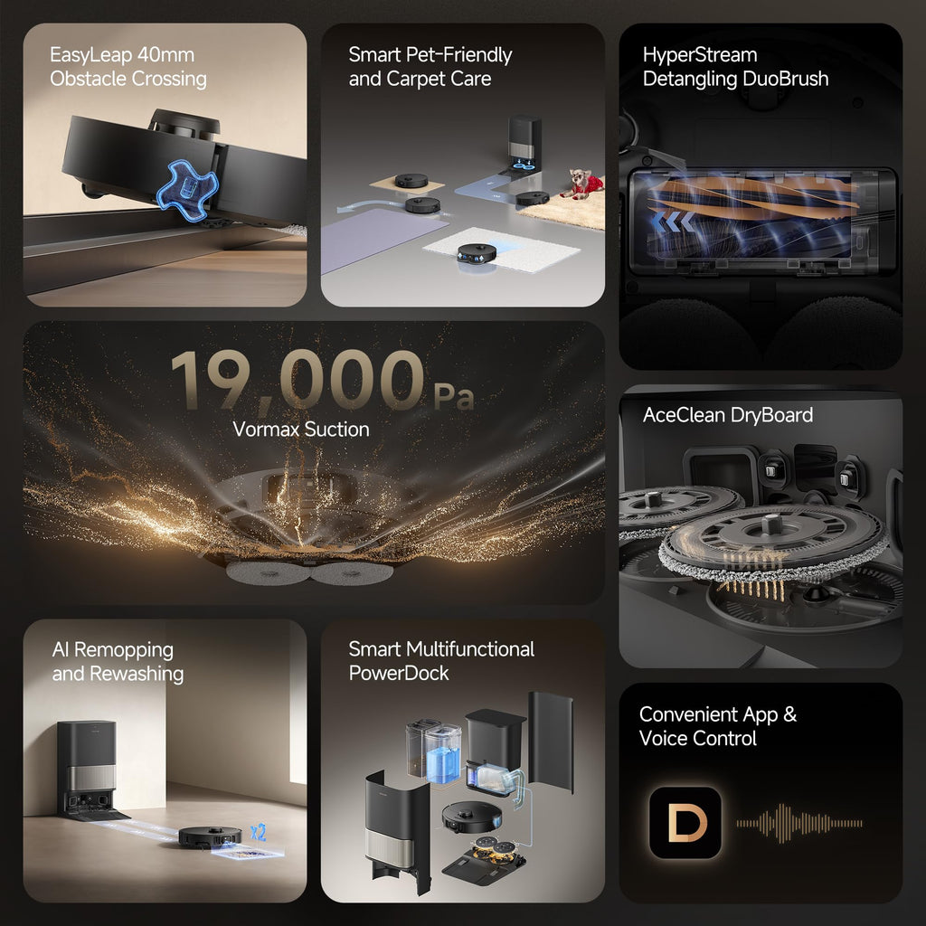 dreame L40s Pro Ultra Robot Vacuum and Mop with 19,000Pa Suction Power