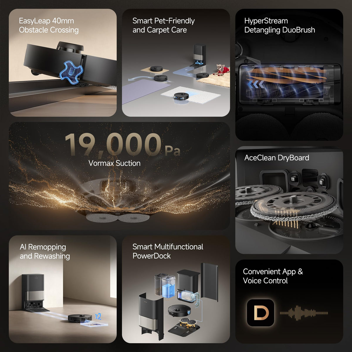 dreame L40s Pro Ultra Robot Vacuum and Mop with 19,000Pa Suction Power