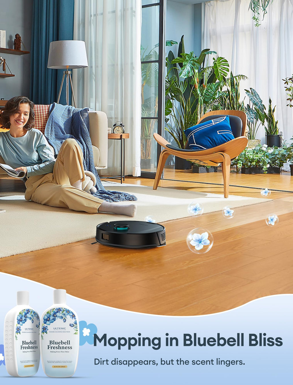 Ultenic Robot Vacuum Cleaner with Mop, Powerful 10000Pa/200 Mins, T20 Pro+