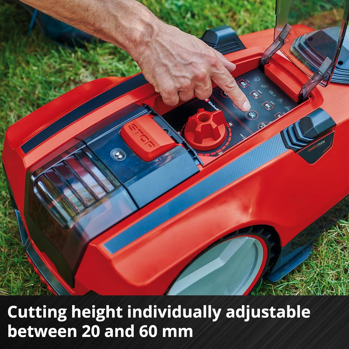 Einhell Robot Lawnmower 18V PXC, Integrated Camera Detects Mowing Area