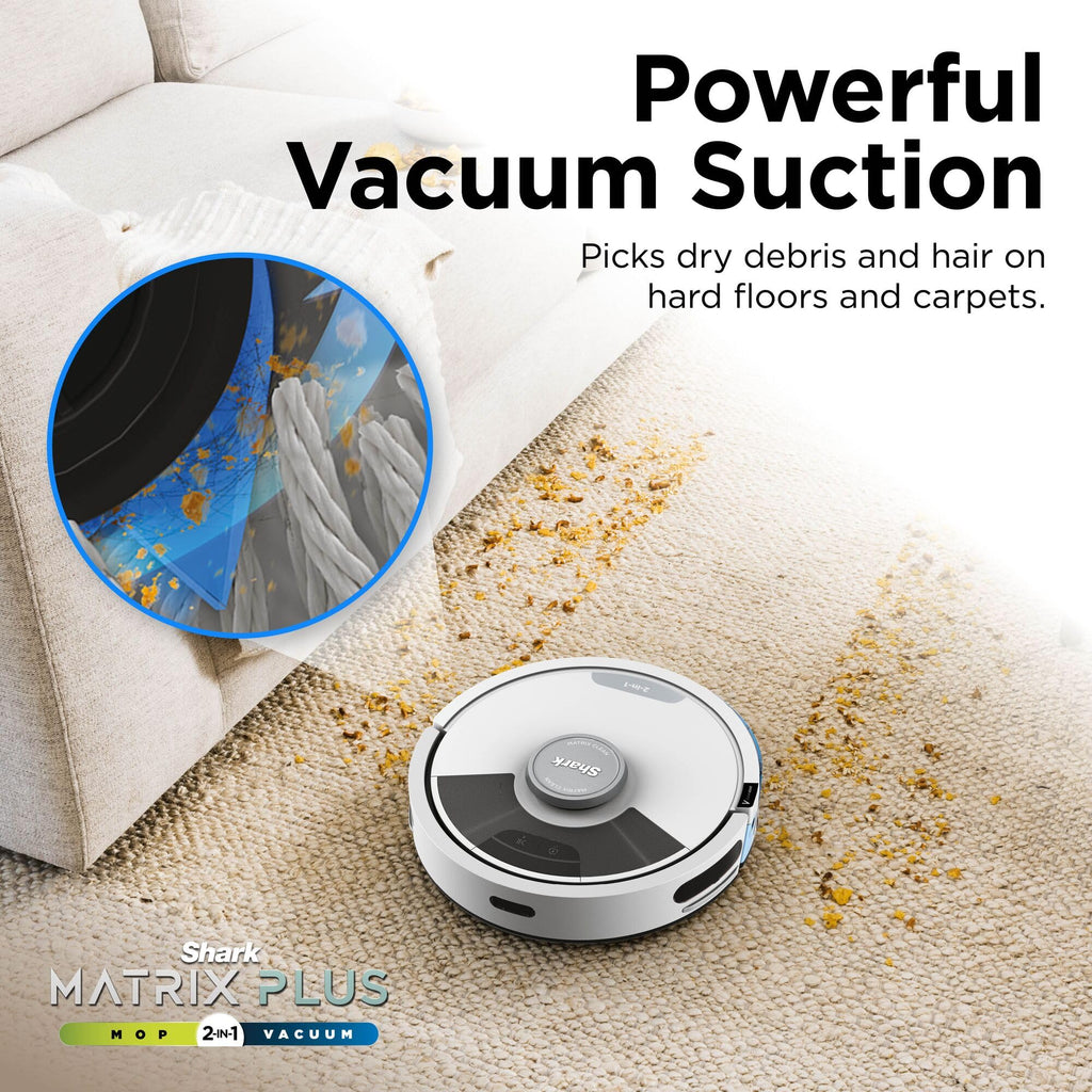 Shark Matrix Plus 2-in-1 Robot Vacuum and Mop with Self-charging Base, Grey