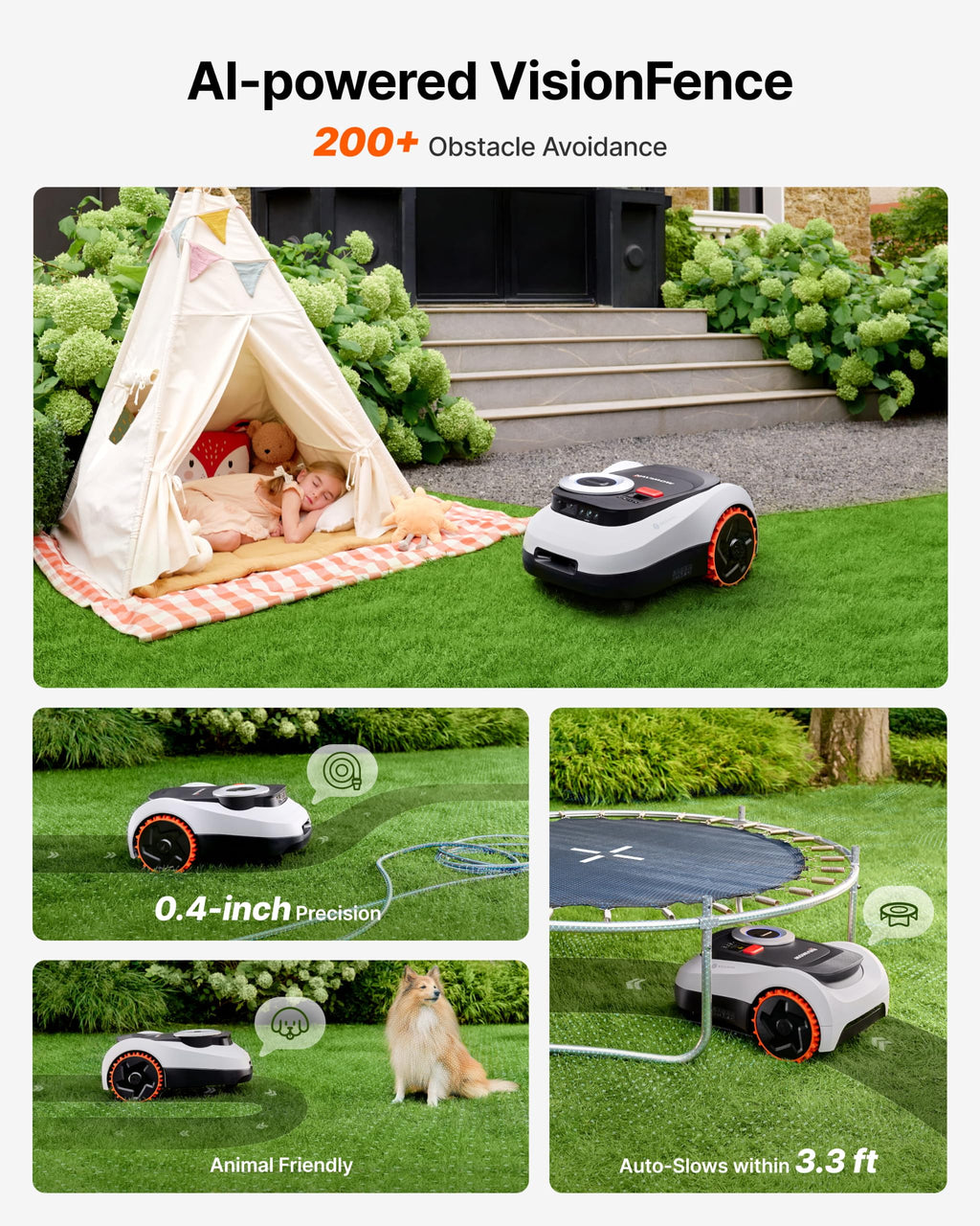 Segway Navimow i220 LiDAR Robotic Lawn Mower without Boundary, Rec. 2000 ㎡