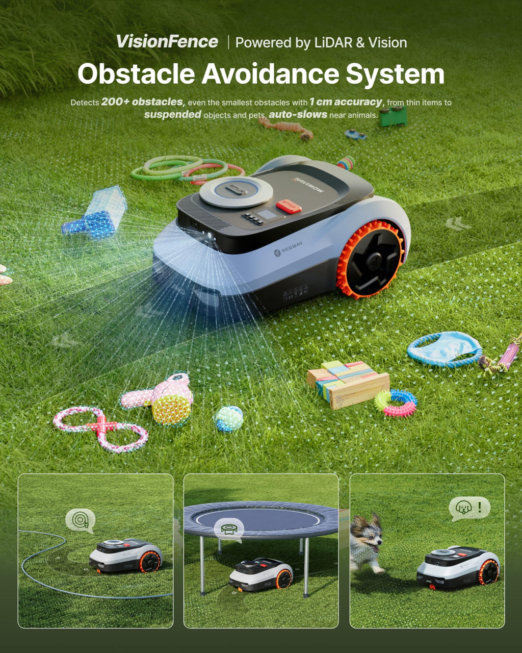 Segway Navimow i210 LiDAR Pro Robotic Lawn Mower with Garage M for 1000 m²
