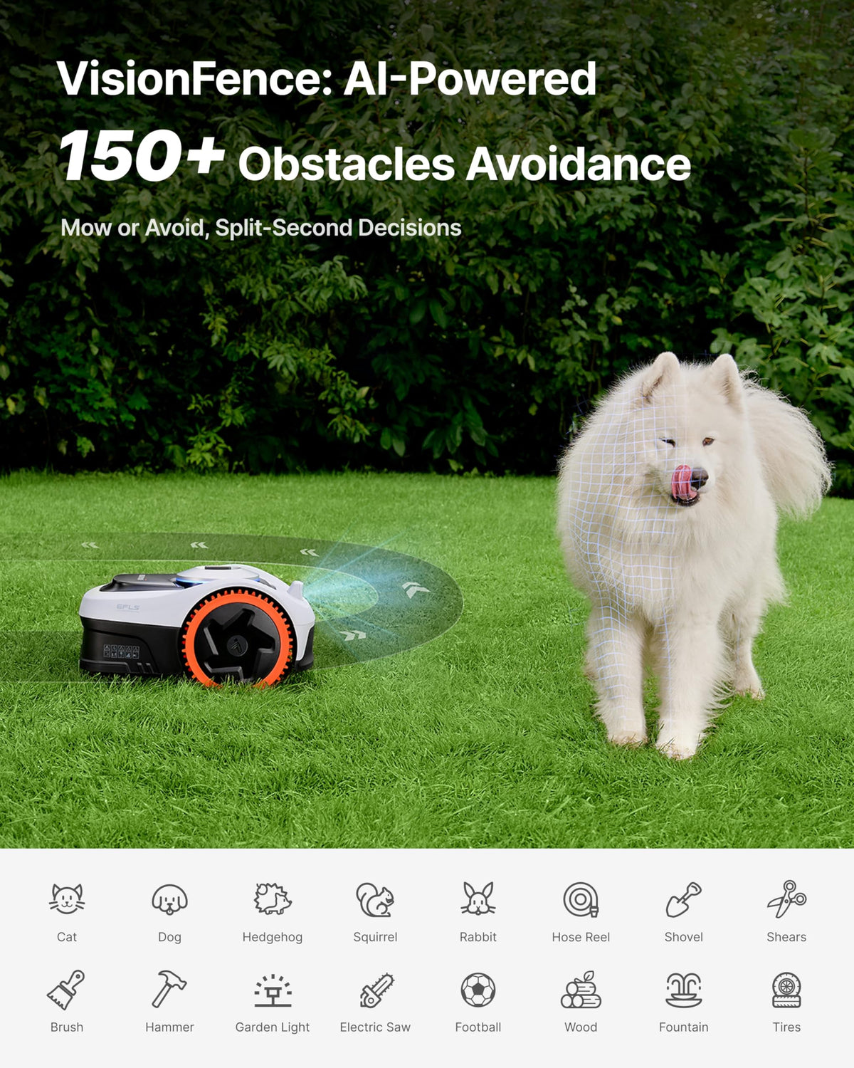 Segway Navimow i205 AWD Robotic Lawn Mower with Garage S, Rec. 500 m²