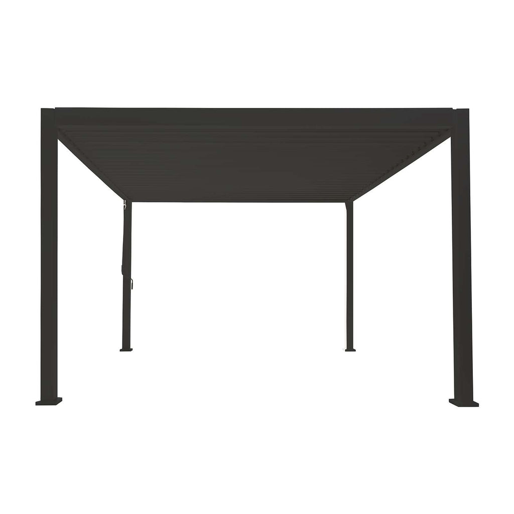 3m x 3m Square Aluminium Louvered Pergola – Grey