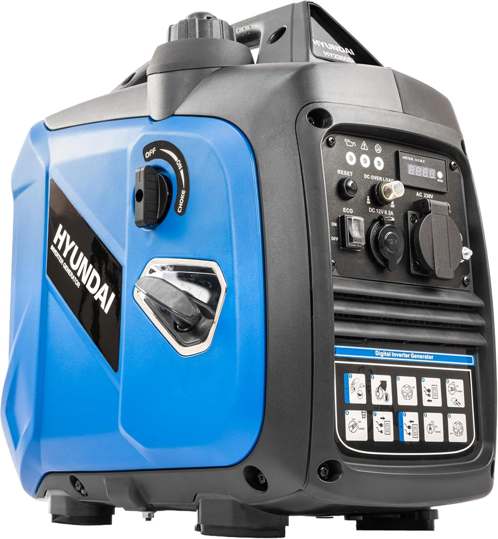 2.0Kw Petrol Inverter Generator, 1.8Kw Continuous Power, Pure Sine Wave, 62Dba Noise, Portable Power for Camping and Caravans