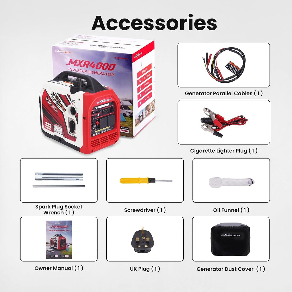 3500W Portable Inverter Generator with App Data Monitor