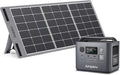 Portable Power Station 800W with 100W Solar Panel Included, 512Wh Lifepo4 Batteries, AC 220V-240V Output, UPS, Foldable Solar Panel with Junction Box, IP65, for Outdoor Camping/Rv/Home Backup