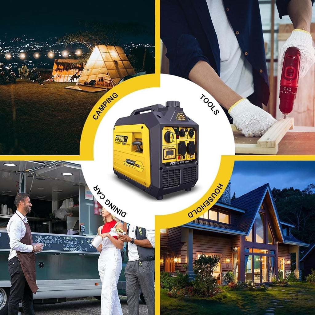 2000 Watt Petrol Inverter Generator Silent Pure Sine Wave