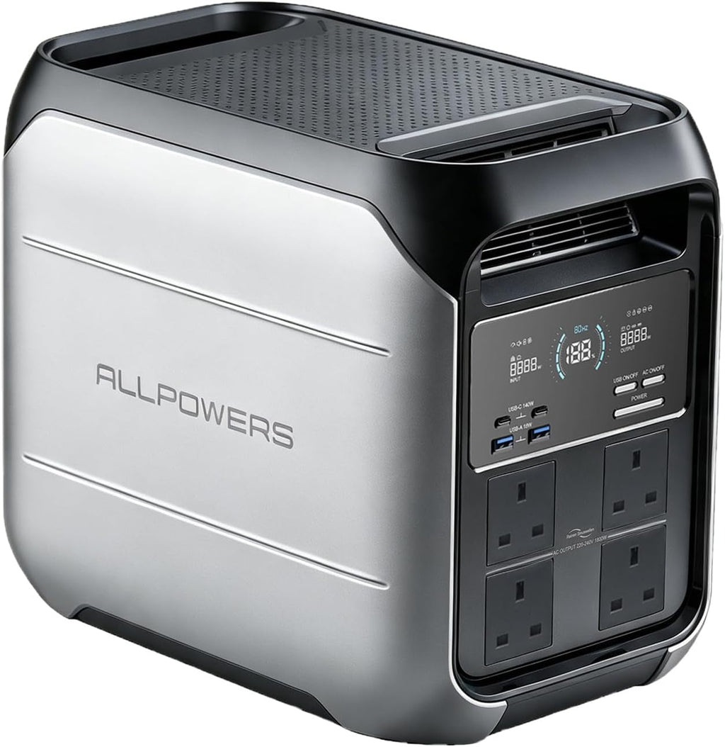 P1800 1024Wh Portable Power Station, 4X AC 1800W Lifepo4 Battery